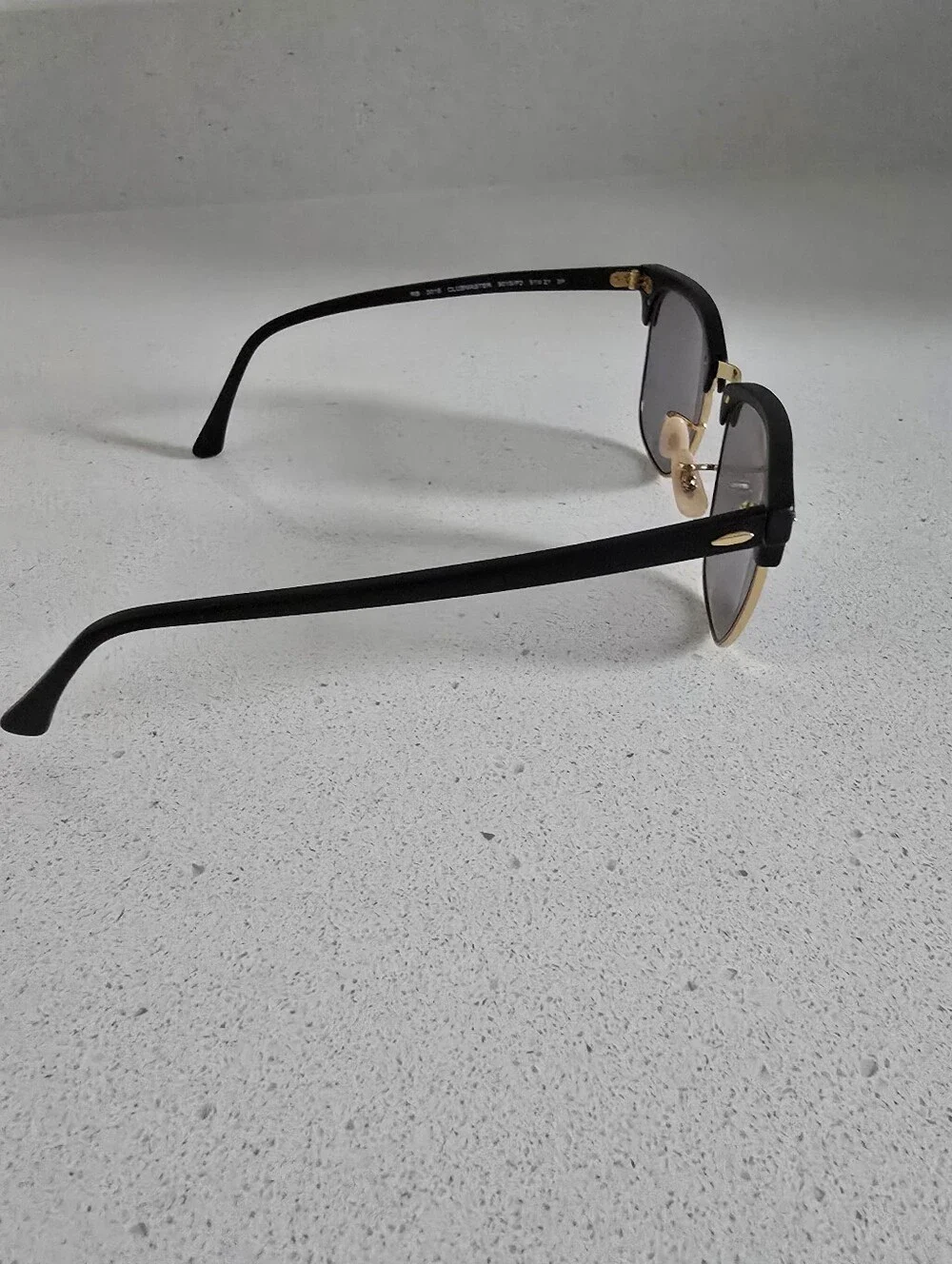 Ray-Ban Polarized Clubmaster Classic Men's Sunglasses - Black/Gold Msrp $244